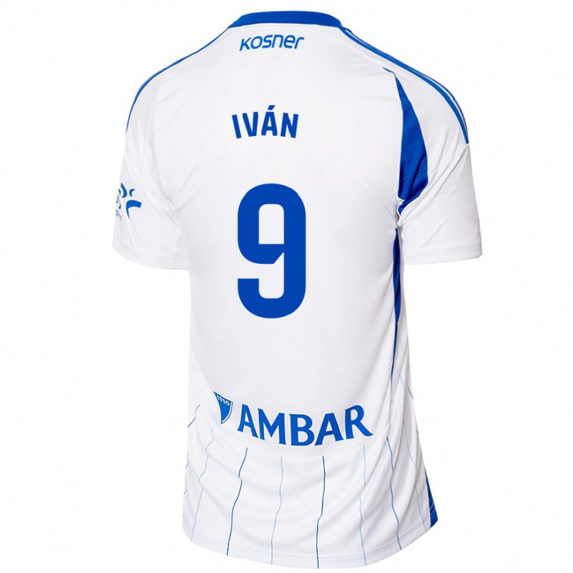 Danxen Uomo Maglia Iván Azón #9 Rosso Bianco Kit Gara Home 2024/25 Maglietta