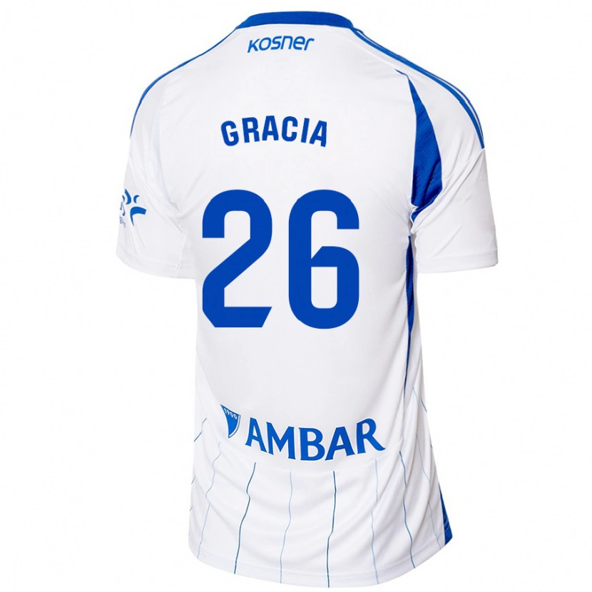Danxen Uomo Maglia Gori Gracia #26 Rosso Bianco Kit Gara Home 2024/25 Maglietta