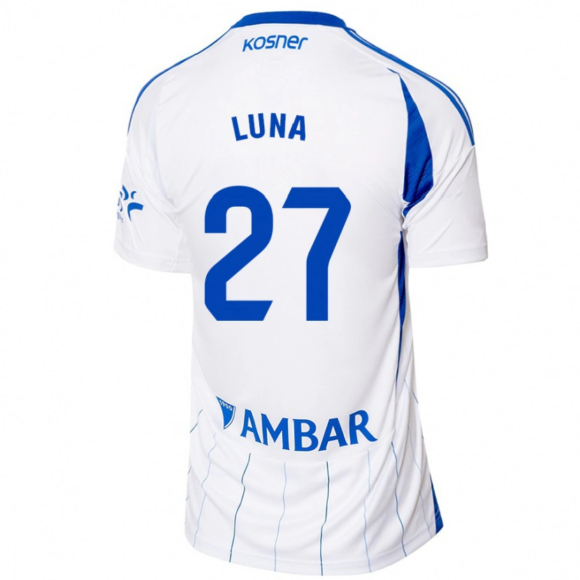 Danxen Uomo Maglia Marcos Luna #27 Rosso Bianco Kit Gara Home 2024/25 Maglietta