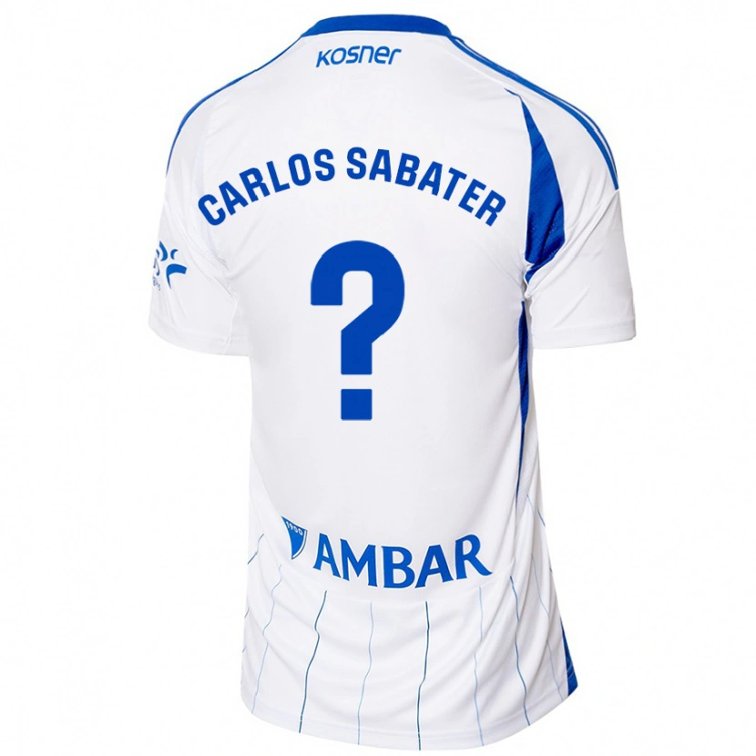 Danxen Uomo Maglia Juan Carlos Sabater #0 Rosso Bianco Kit Gara Home 2024/25 Maglietta