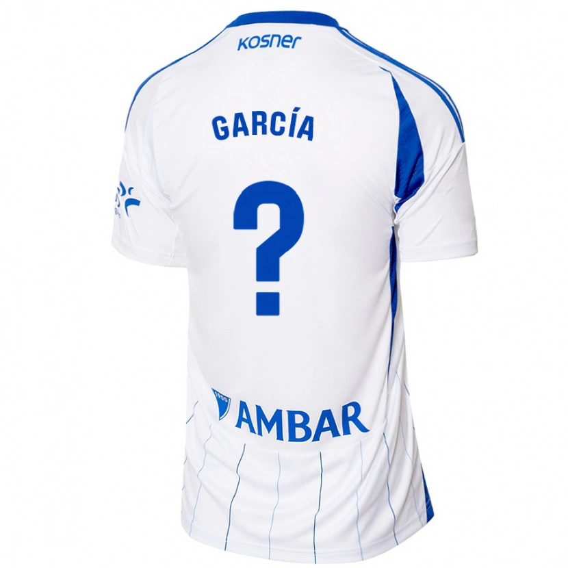 Danxen Uomo Maglia David García #0 Rosso Bianco Kit Gara Home 2024/25 Maglietta