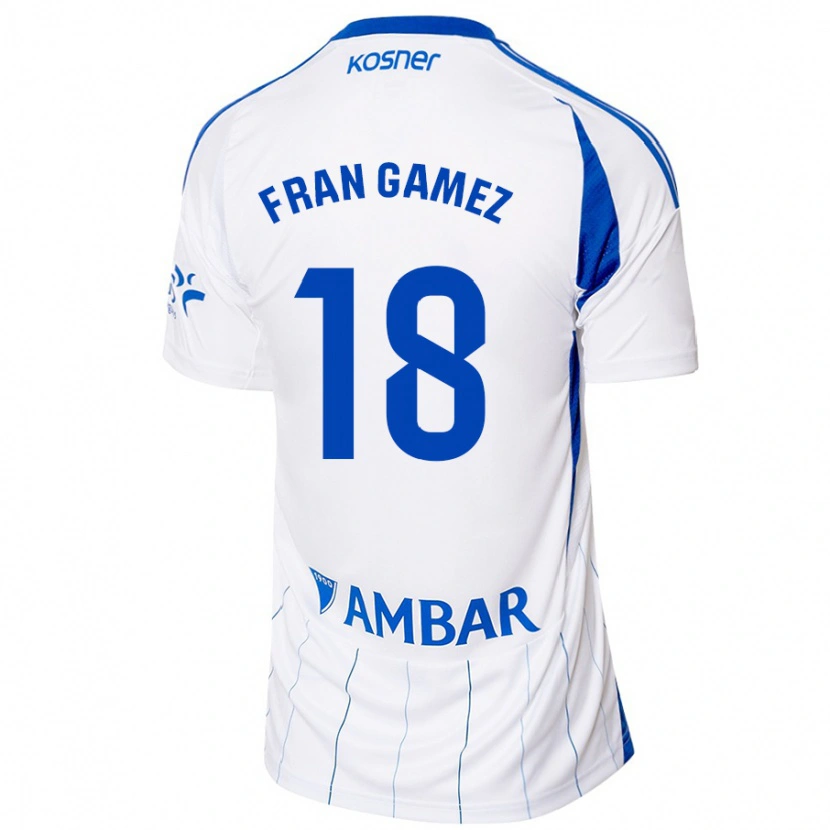 Danxen Uomo Maglia Fran Gámez #18 Rosso Bianco Kit Gara Home 2024/25 Maglietta