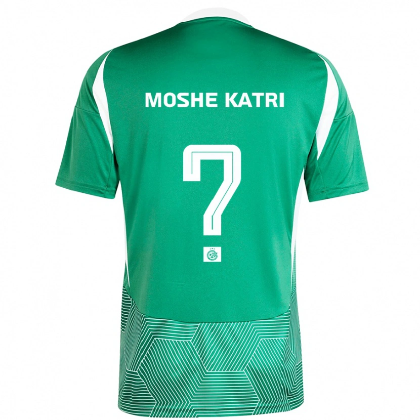 Danxen Uomo Maglia Roy Moshe Katri #0 Verde Bianco Kit Gara Home 2024/25 Maglietta