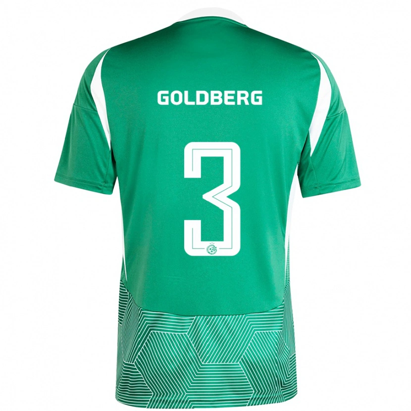 Danxen Uomo Maglia Shon Goldberg #3 Verde Bianco Kit Gara Home 2024/25 Maglietta