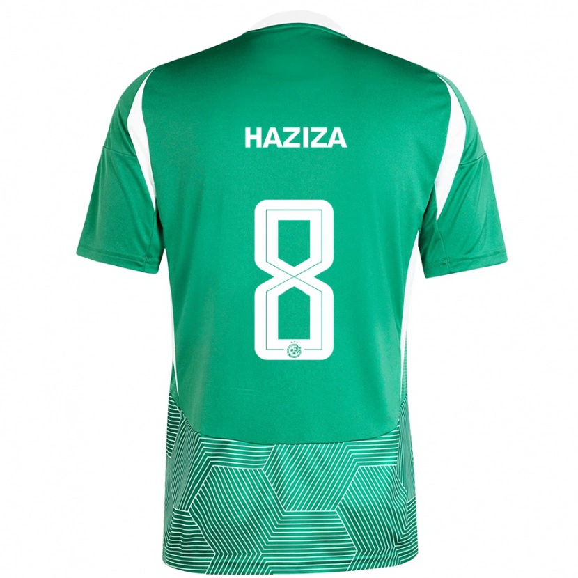 Danxen Uomo Maglia Dolev Haziza #8 Verde Bianco Kit Gara Home 2024/25 Maglietta