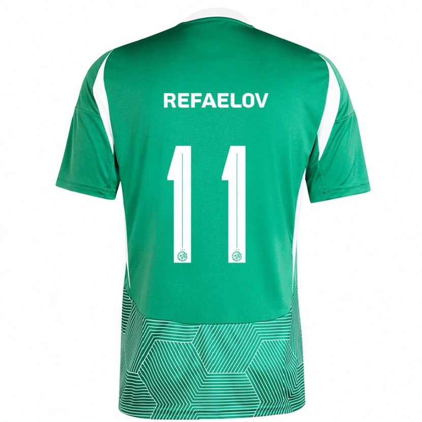 Danxen Uomo Maglia Lior Refaelov #11 Verde Bianco Kit Gara Home 2024/25 Maglietta