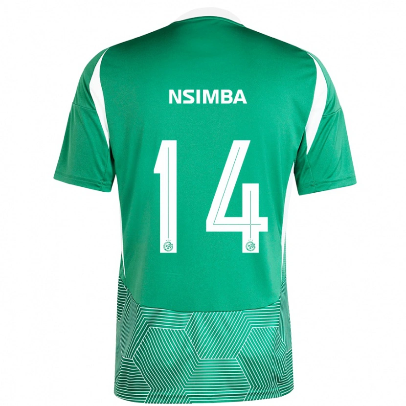 Danxen Uomo Maglia Vital Nsimba #14 Verde Bianco Kit Gara Home 2024/25 Maglietta