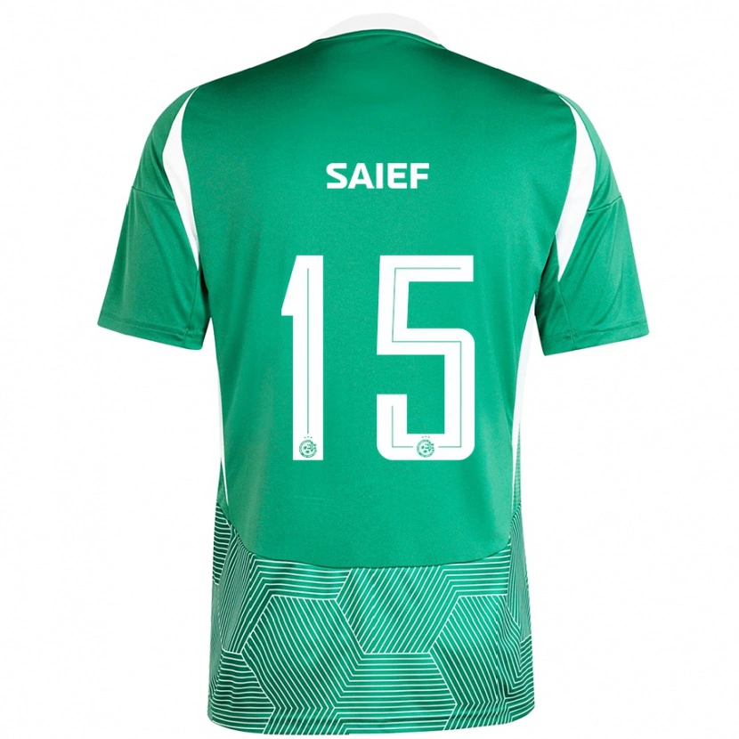 Danxen Uomo Maglia Kenny Saief #15 Verde Bianco Kit Gara Home 2024/25 Maglietta