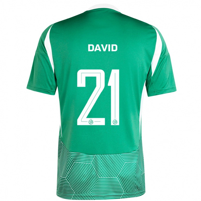 Danxen Uomo Maglia Dean David #21 Verde Bianco Kit Gara Home 2024/25 Maglietta