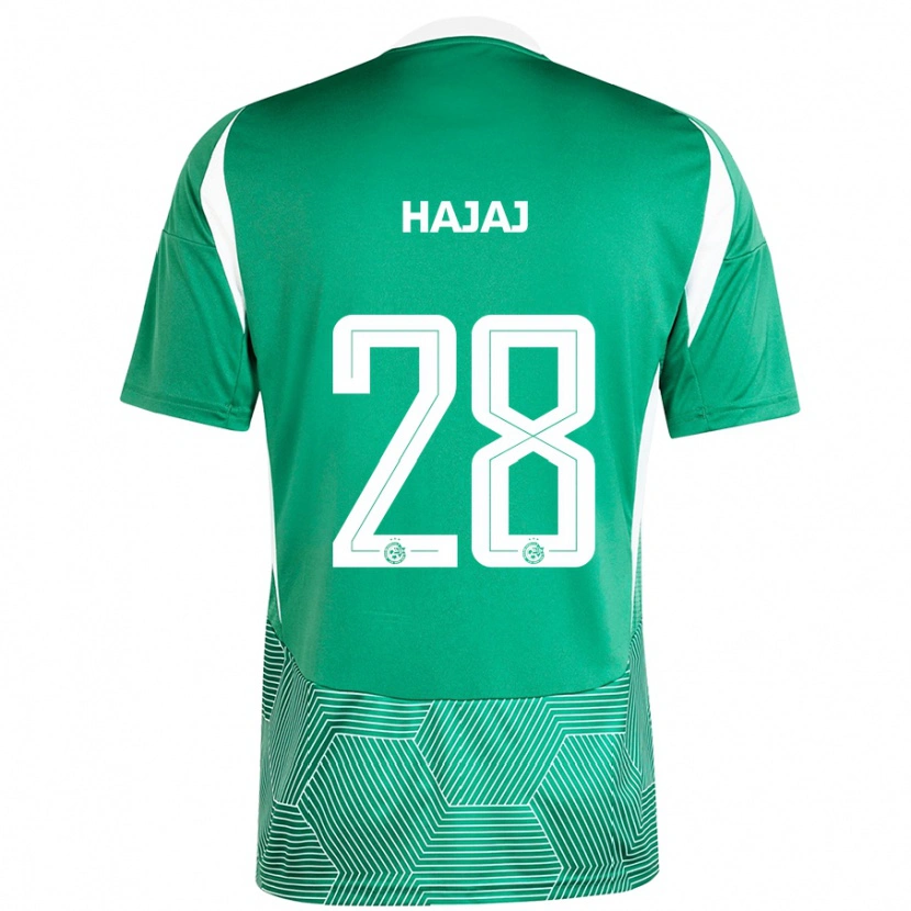 Danxen Uomo Maglia Ilay Hajaj #28 Verde Bianco Kit Gara Home 2024/25 Maglietta