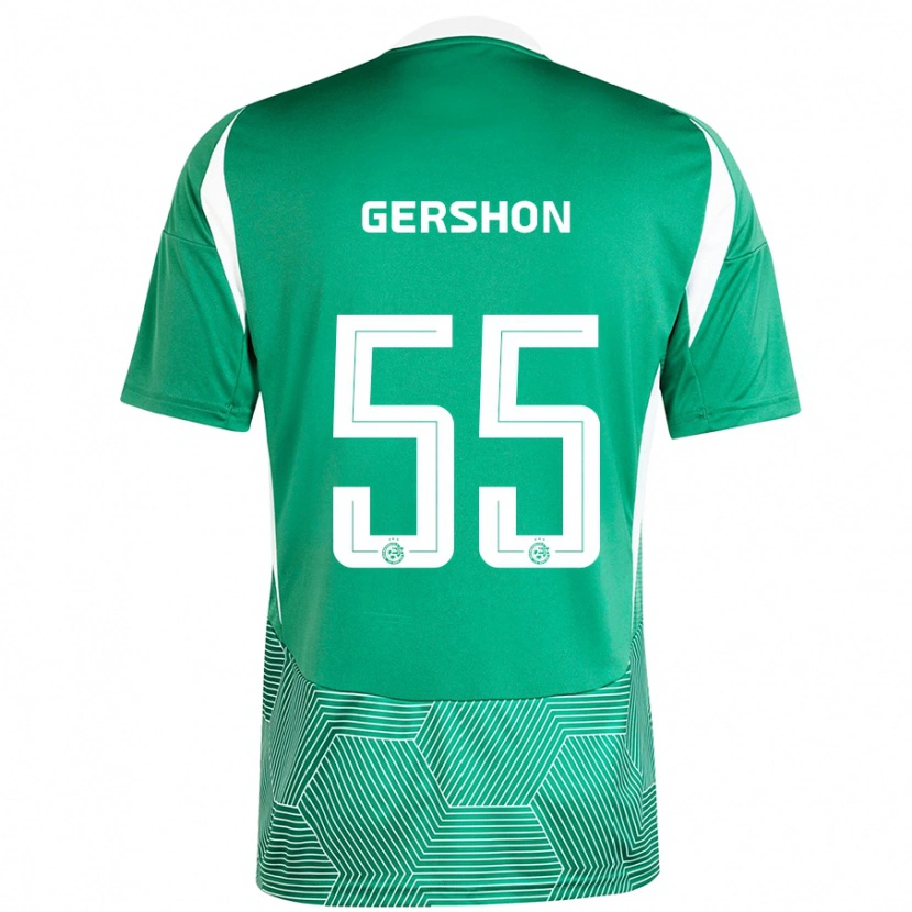 Danxen Uomo Maglia Rami Gershon #55 Verde Bianco Kit Gara Home 2024/25 Maglietta
