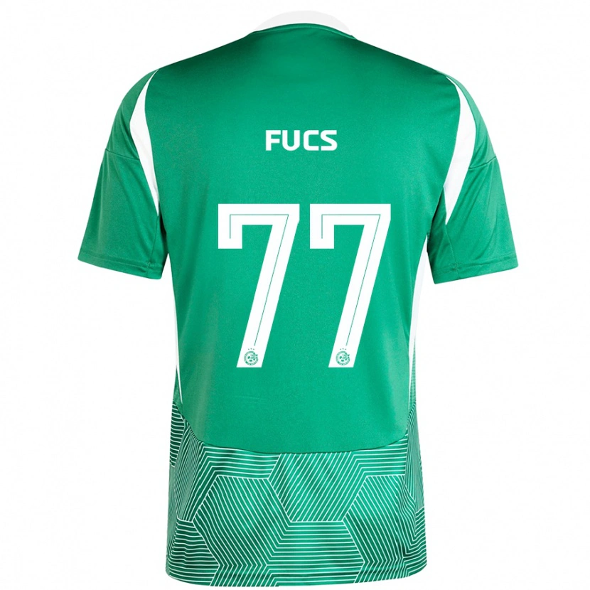 Danxen Uomo Maglia Roee Fucs #77 Verde Bianco Kit Gara Home 2024/25 Maglietta