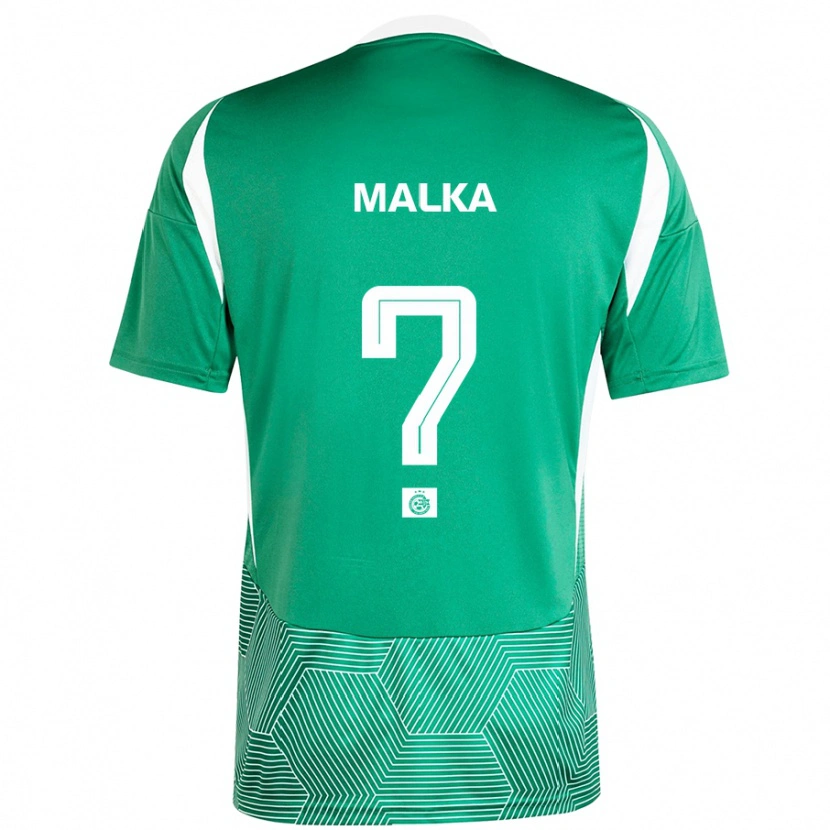 Danxen Uomo Maglia Yaheli Malka #0 Verde Bianco Kit Gara Home 2024/25 Maglietta