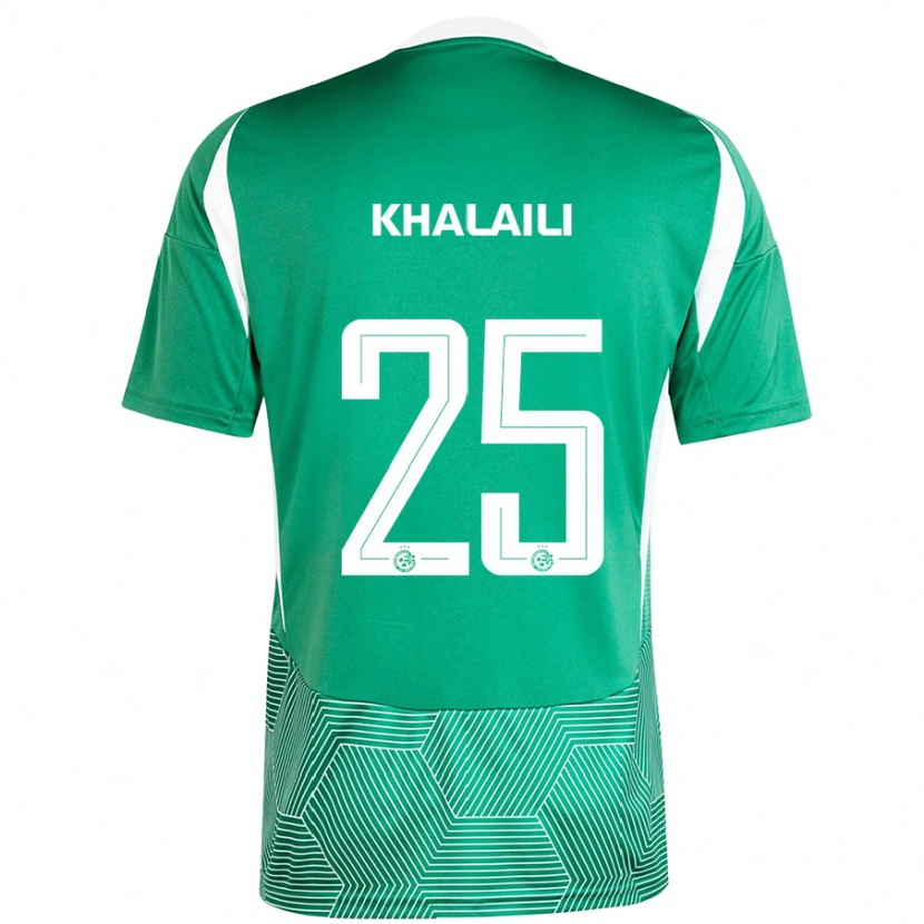 Danxen Uomo Maglia Anan Khalaili #25 Verde Bianco Kit Gara Home 2024/25 Maglietta