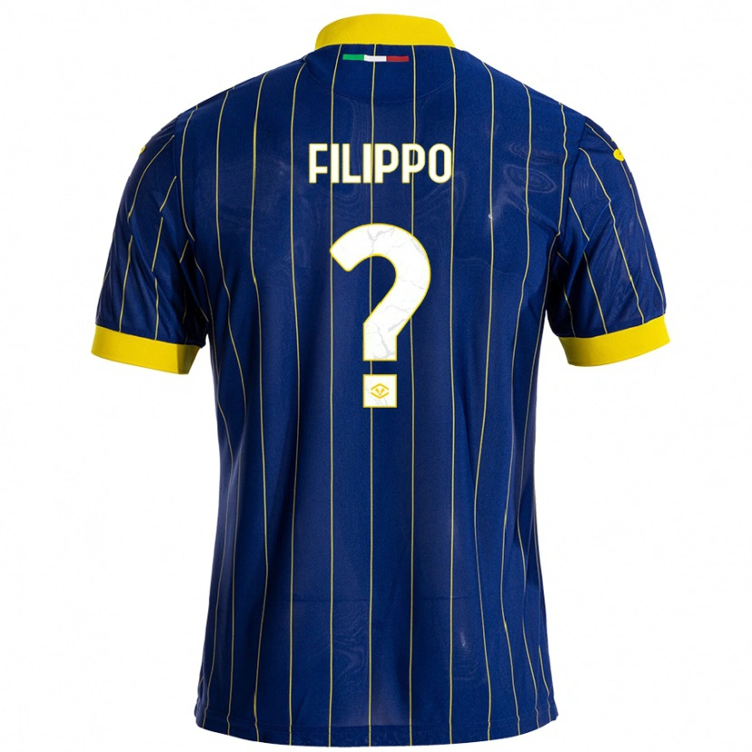 Danxen Uomo Maglia Filippo Minucelli #0 Blu Giallo Kit Gara Home 2024/25 Maglietta