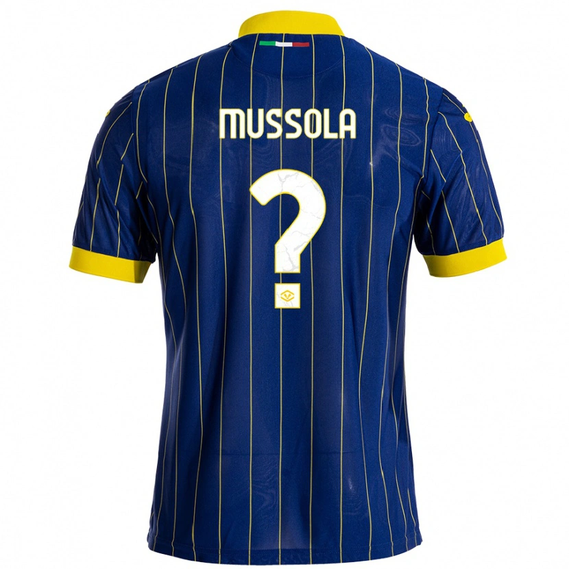 Danxen Uomo Maglia Matteo Mussola #0 Blu Giallo Kit Gara Home 2024/25 Maglietta