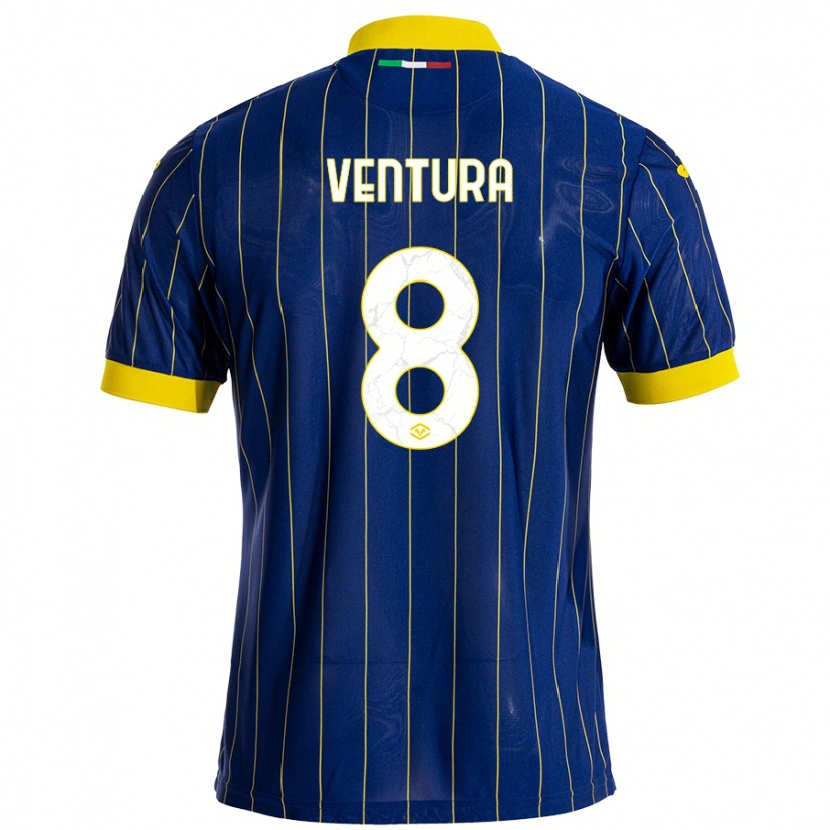 Danxen Uomo Maglia Ciro Ventura #8 Blu Giallo Kit Gara Home 2024/25 Maglietta