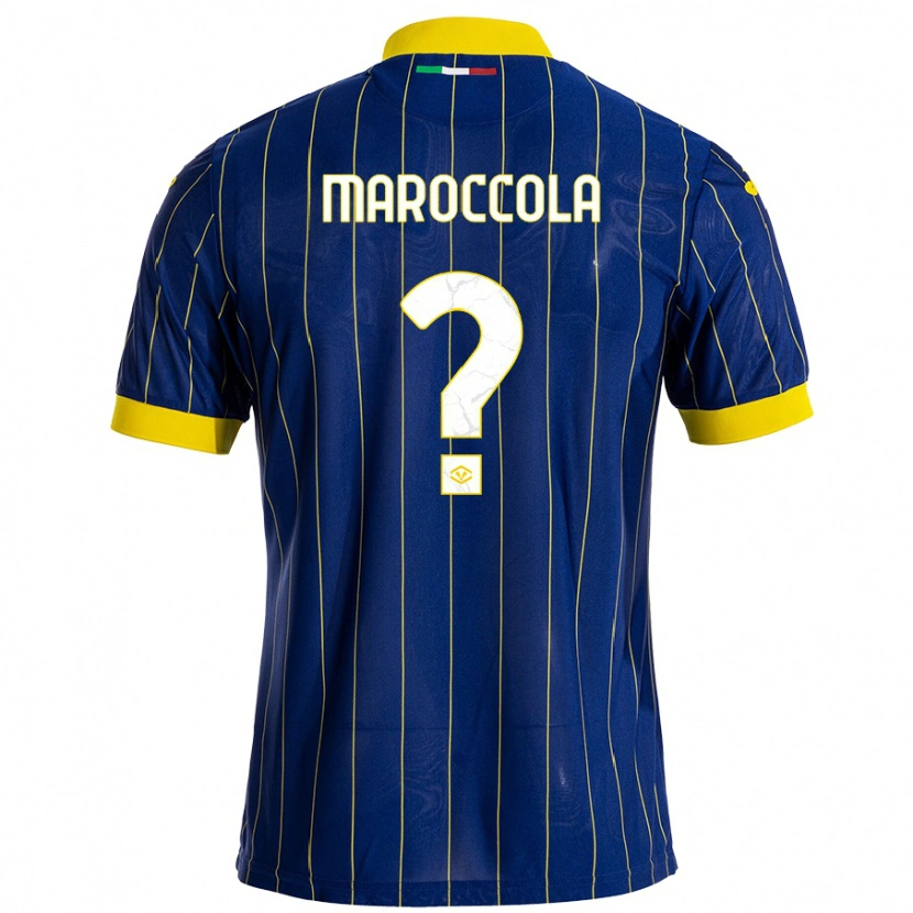 Danxen Uomo Maglia Francesco Maroccola #0 Blu Giallo Kit Gara Home 2024/25 Maglietta
