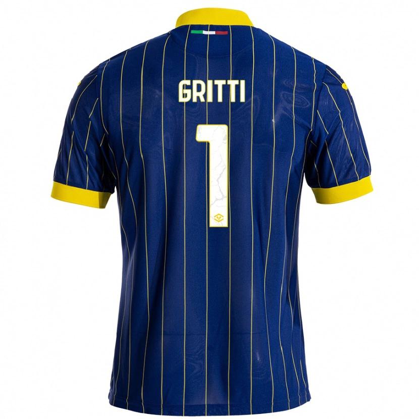 Danxen Uomo Maglia Alessia Gritti #1 Blu Giallo Kit Gara Home 2024/25 Maglietta