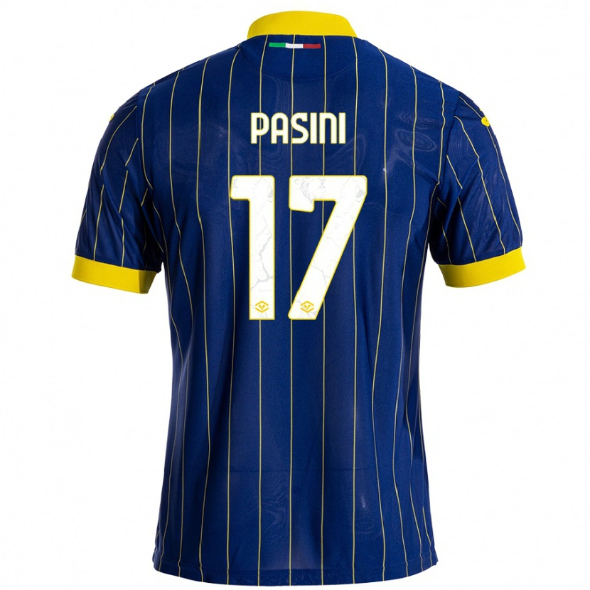 Danxen Uomo Maglia Veronica Pasini #17 Blu Giallo Kit Gara Home 2024/25 Maglietta