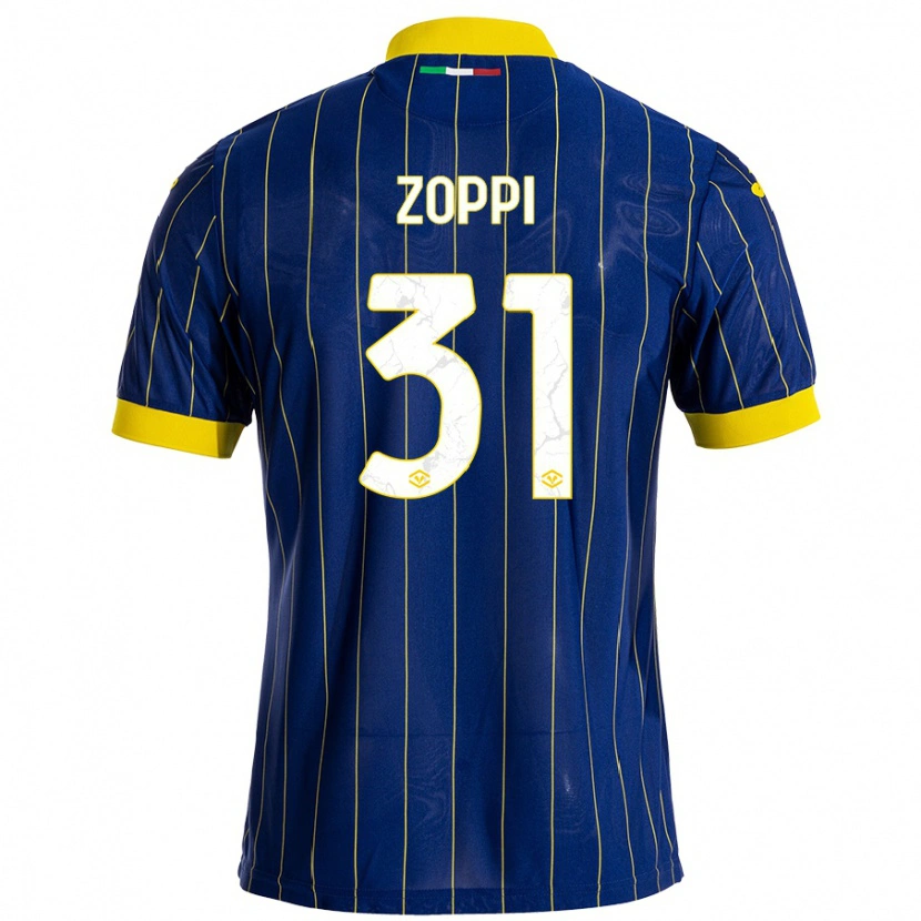 Danxen Uomo Maglia Sofia Zoppi #31 Blu Giallo Kit Gara Home 2024/25 Maglietta