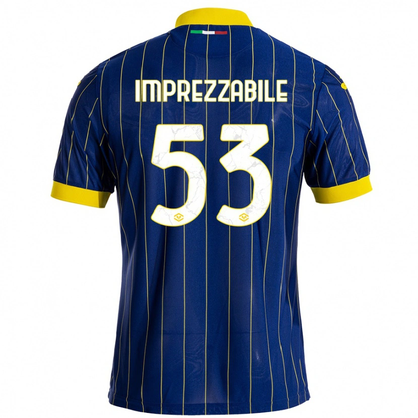 Danxen Uomo Maglia Francesca Imprezzabile #53 Blu Giallo Kit Gara Home 2024/25 Maglietta