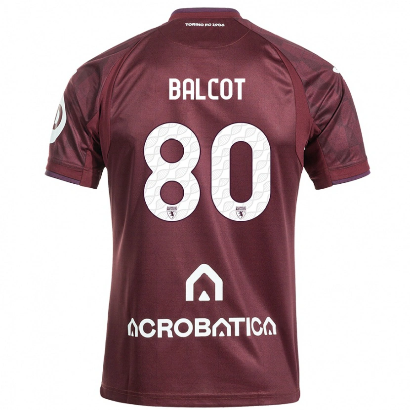 Danxen Uomo Maglia Côme Bianay Balcot #80 Marrone Bianco Kit Gara Home 2024/25 Maglietta