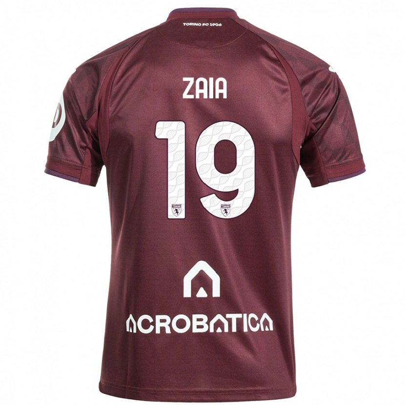 Danxen Uomo Maglia Edoardo Zaia #19 Marrone Bianco Kit Gara Home 2024/25 Maglietta