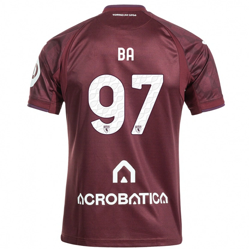 Danxen Uomo Maglia El-Hadji Ba #97 Marrone Bianco Kit Gara Home 2024/25 Maglietta