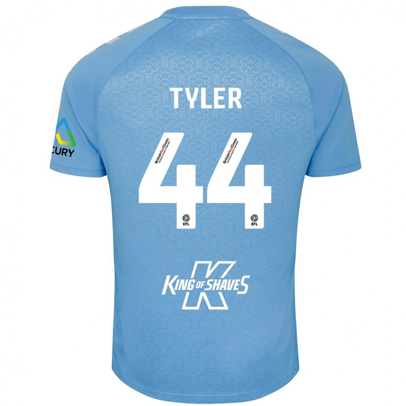 Danxen Uomo Maglia Cian Tyler #44 Blu Bianco Kit Gara Home 2024/25 Maglietta
