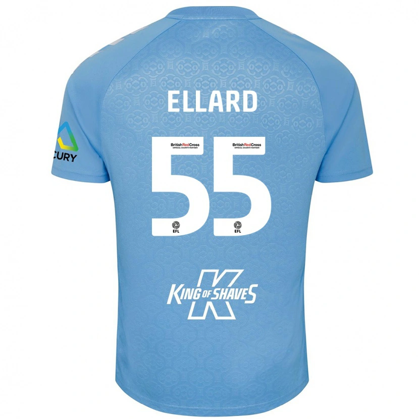 Danxen Uomo Maglia Aston Ellard #55 Blu Bianco Kit Gara Home 2024/25 Maglietta