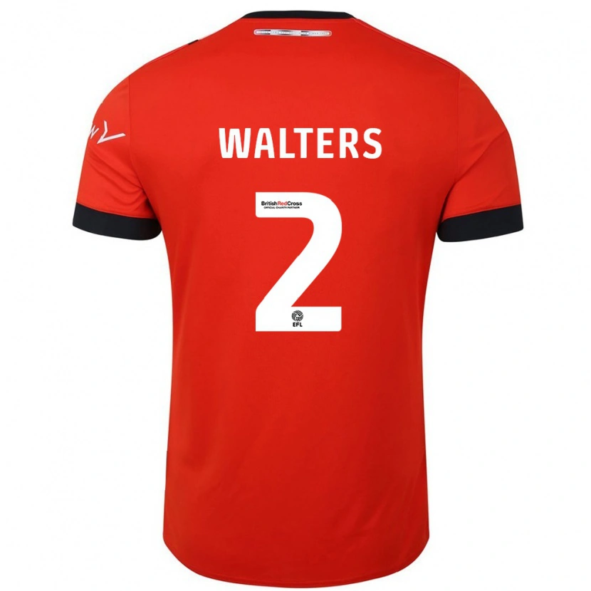 Danxen Uomo Maglia Reuell Walters #2 Arancione Nero Kit Gara Home 2024/25 Maglietta