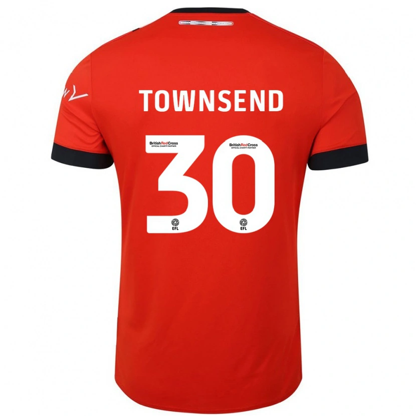 Danxen Uomo Maglia Andros Townsend #30 Arancione Nero Kit Gara Home 2024/25 Maglietta