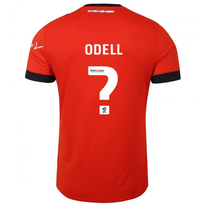 Danxen Uomo Maglia Josh Odell #0 Arancione Nero Kit Gara Home 2024/25 Maglietta
