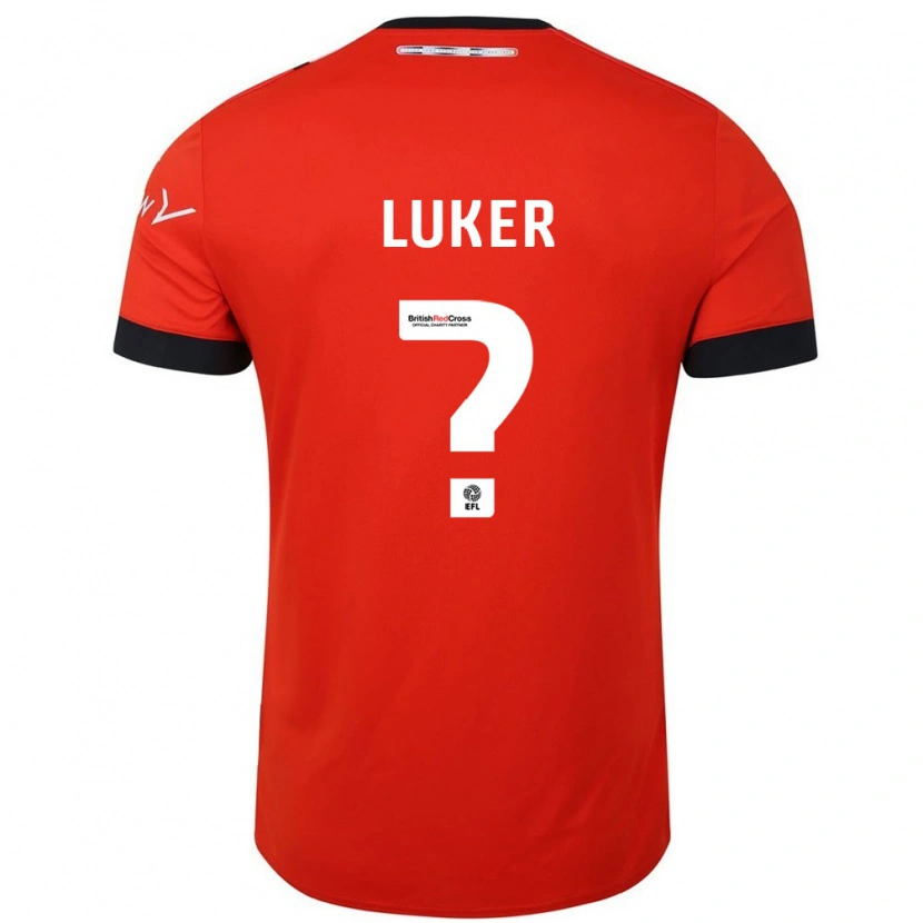 Danxen Uomo Maglia Jayden Luker #0 Arancione Nero Kit Gara Home 2024/25 Maglietta