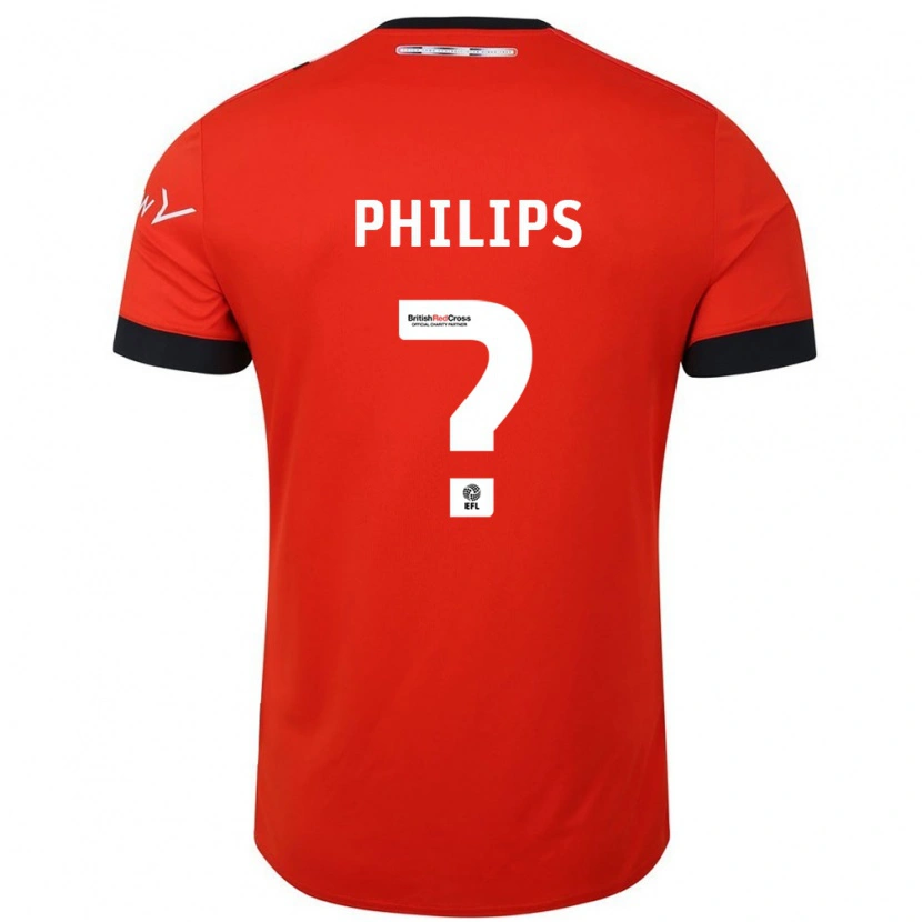 Danxen Uomo Maglia Joshua Philips #0 Arancione Nero Kit Gara Home 2024/25 Maglietta