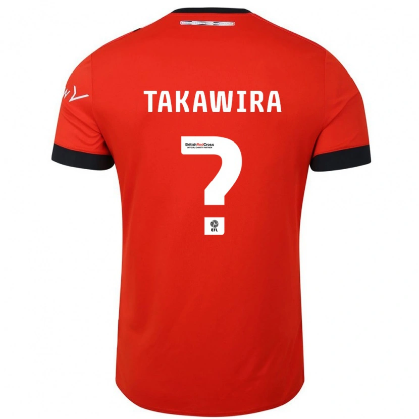 Danxen Uomo Maglia Matthew Takawira #0 Arancione Nero Kit Gara Home 2024/25 Maglietta