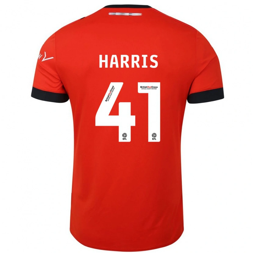 Danxen Uomo Maglia Taylan Harris #41 Arancione Nero Kit Gara Home 2024/25 Maglietta