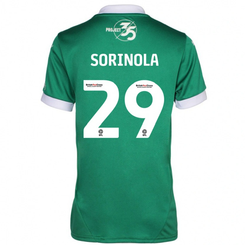 Danxen Uomo Maglia Matthew Sorinola #29 Verde Bianco Kit Gara Home 2024/25 Maglietta