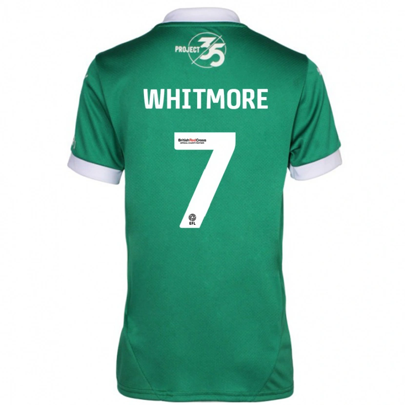 Danxen Uomo Maglia Charlotte Whitmore #7 Verde Bianco Kit Gara Home 2024/25 Maglietta
