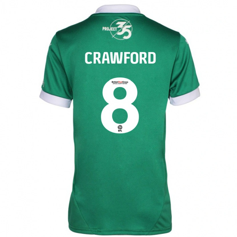 Danxen Uomo Maglia Imy Crawford #8 Verde Bianco Kit Gara Home 2024/25 Maglietta