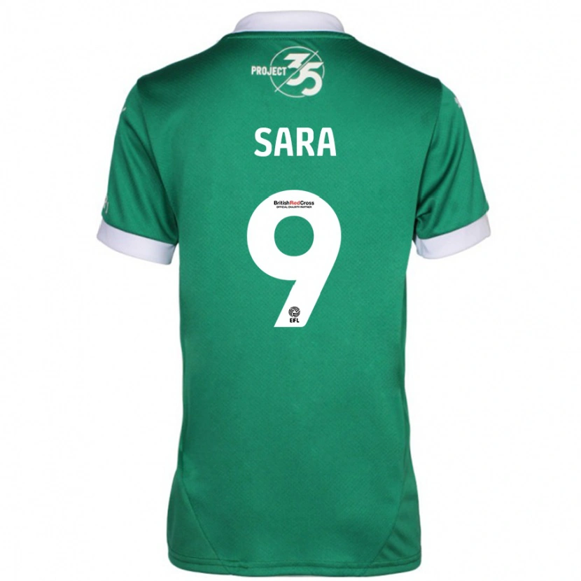 Danxen Uomo Maglia Ellie Sara #9 Verde Bianco Kit Gara Home 2024/25 Maglietta