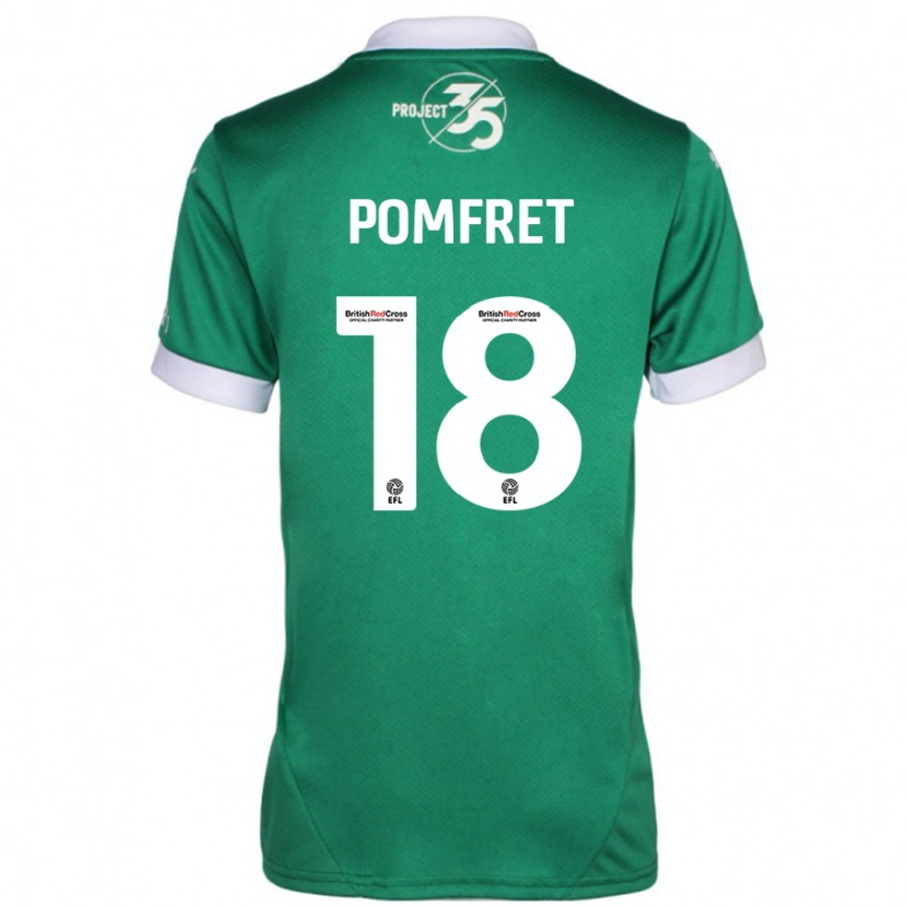 Danxen Uomo Maglia Taya Pomfret #18 Verde Bianco Kit Gara Home 2024/25 Maglietta