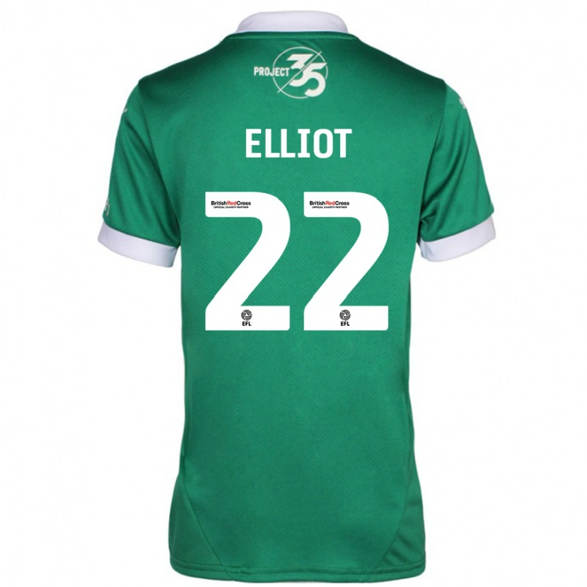 Danxen Uomo Maglia Emily Elliot #22 Verde Bianco Kit Gara Home 2024/25 Maglietta