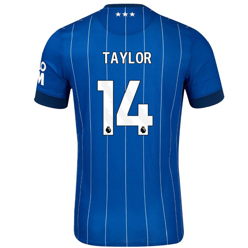 Danxen Uomo Maglia Jack Taylor #14 Blu Navy Kit Gara Home 2024/25 Maglietta