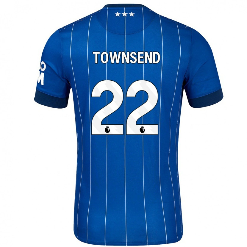 Danxen Uomo Maglia Conor Townsend #22 Blu Navy Kit Gara Home 2024/25 Maglietta