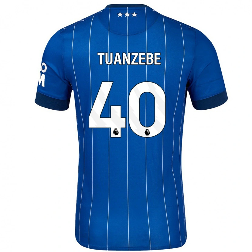 Danxen Uomo Maglia Axel Tuanzebe #40 Blu Navy Kit Gara Home 2024/25 Maglietta