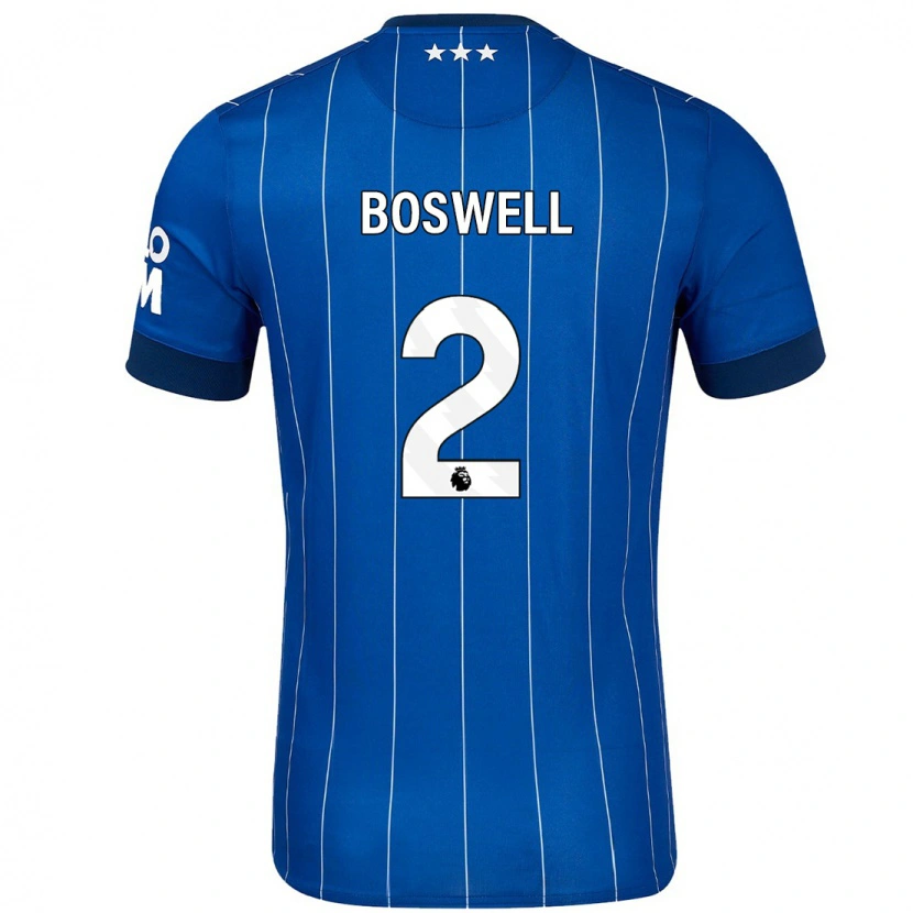 Danxen Uomo Maglia Maria Boswell #2 Blu Navy Kit Gara Home 2024/25 Maglietta