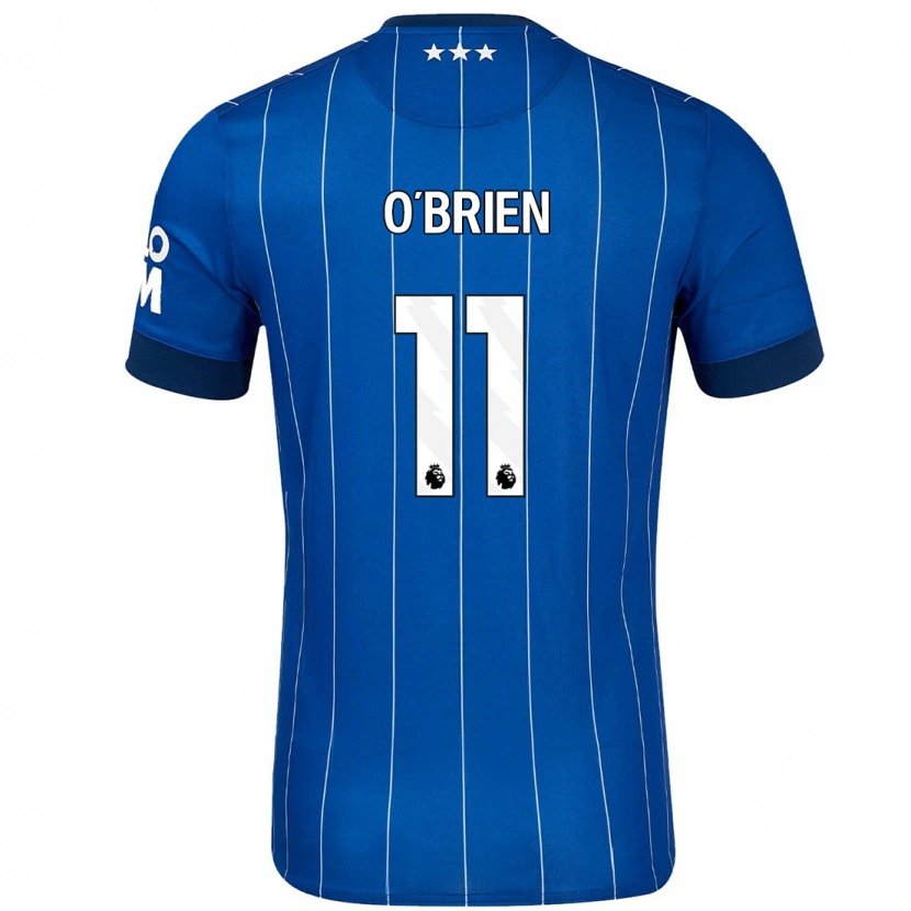 Danxen Uomo Maglia Lucy O'brien #11 Blu Navy Kit Gara Home 2024/25 Maglietta
