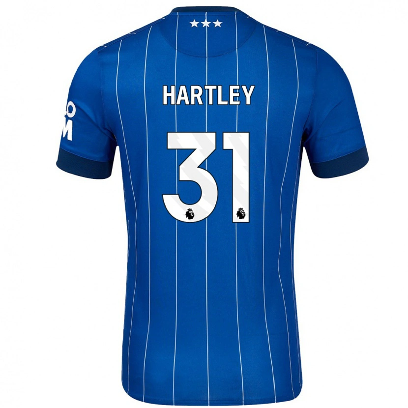 Danxen Uomo Maglia Laura Hartley #31 Blu Navy Kit Gara Home 2024/25 Maglietta
